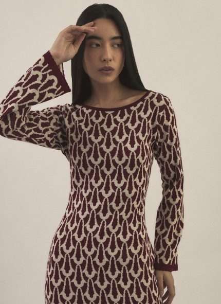 Vestido Francesca Borgoña